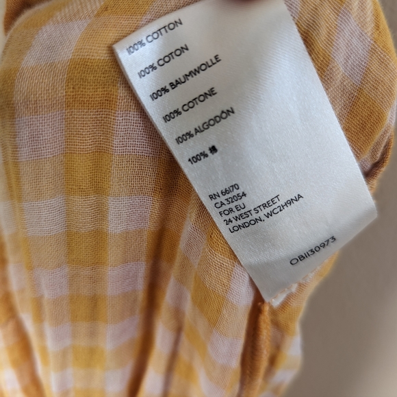 Anthropologie/Pilcro and the Letterpress Bette Babydoll Plaid Top, Orange: SMALL - Picture 14 of 14
